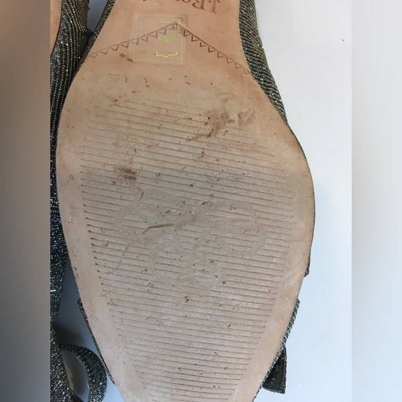 J RENEE Womens Slingback High Heels Sparkle Bows Rhinestones - Picture 9 of 16